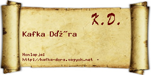 Kafka Dóra névjegykártya